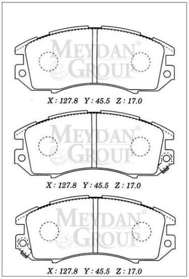 SUBARU IMPREZA- 93/96; ÖN FREN BALATASI (DİSK) (127,8X45,5X17) (DAIWA)