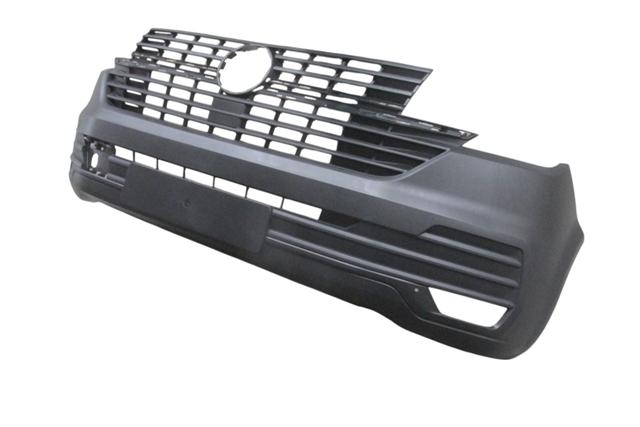 VOLKSWAGEN TRANSPORTER- T7.5- 19/24; ÖN TAMPON SİYAH PANJURLU/SENSÖR DELİKSİZ (PANELVAN)(TYG)