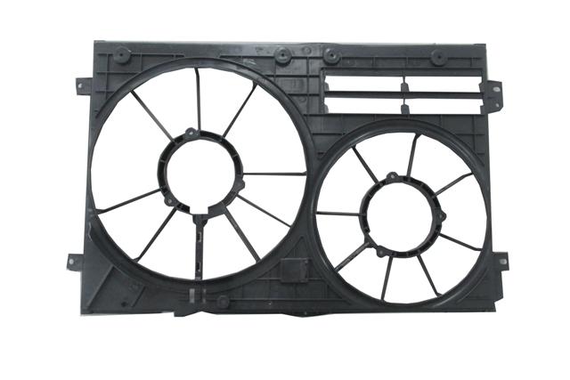 SKODA OCTAVIA- 05/09; RADYATÖR VE KLİMA FAN DAVLUMBAZI BOŞ GÖVDE (ÇİFTLİ) (300W 363MM)