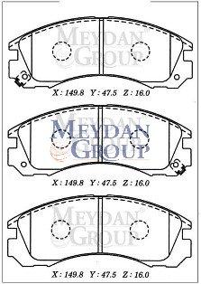 MITSUBISHI OUTLANDER- 04/07; ÖN FREN BALATASI (DISK) (149,8X47,5X16) (DAIWA)