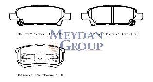 MITSUBISHI OUTLANDER- 04/07; ARKA FREN BALATASI 2,0/2,4 (DİSK)(105,9X32,5X15,4/85,5X35,5X15,4)DAIWA)