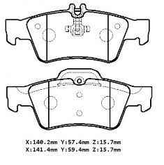 MERCEDES S CLASS- W220- 02/05; ARKA FREN BALATASI(KABLOSUZ)DISK(140,2X57,4X15,7/141,4X59,4X15,7)BRAM