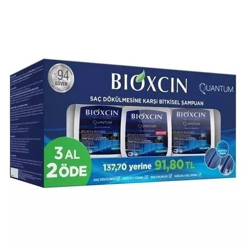 Bioxcin Quantum Yağlı Saçlar İçin Şampuan 3x300ml